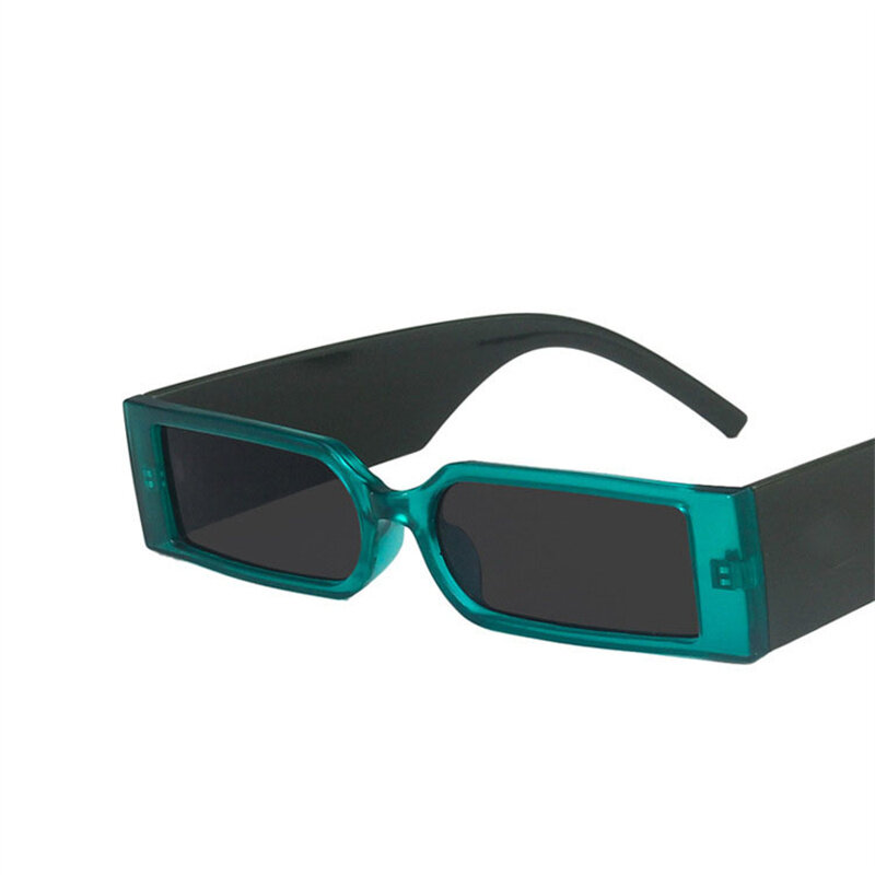 Солнцезащитные очки мужские прямоугольные, Модные Винтажные дизайнерские темные очки в стиле хип-хоп, маленькая оправа, черные, 2023