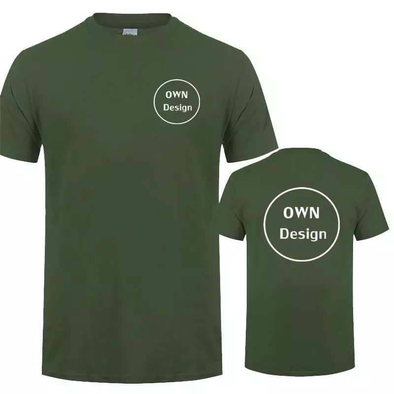 T-shirt de design personalizado masculino com seu próprio logotipo, camisetas casuais, algodão, manga curta, tops legais, personalizado