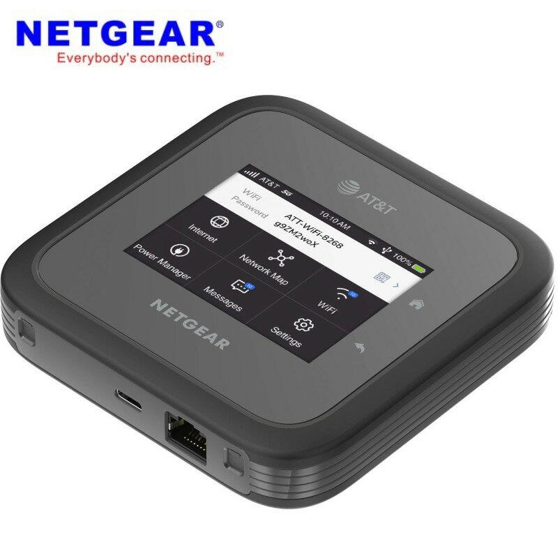 Netgear nighthawk m6 5g wifi 6 roteador hotspot móvel (mr6500) em chamas roteador hotspot sem fio rápido, desbloqueado,