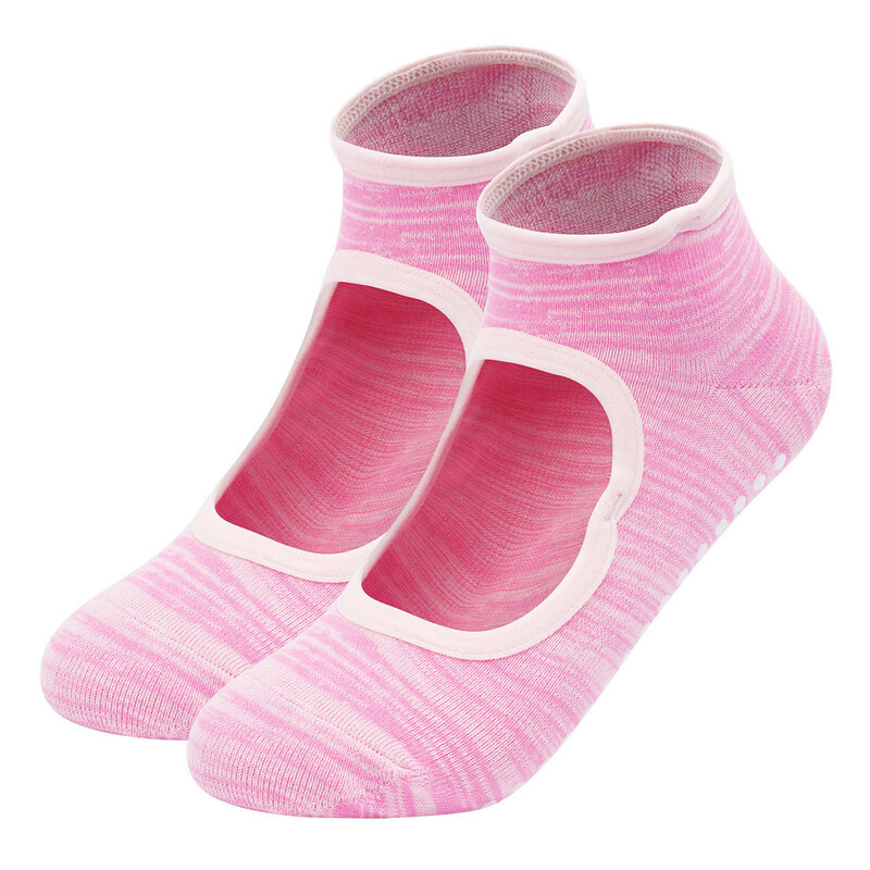 Women Professional Four Season Adhesive Anti Slip Backless Yoga Socks, Indoor Floor Socks for Sports and Fitness Pilates Ballet