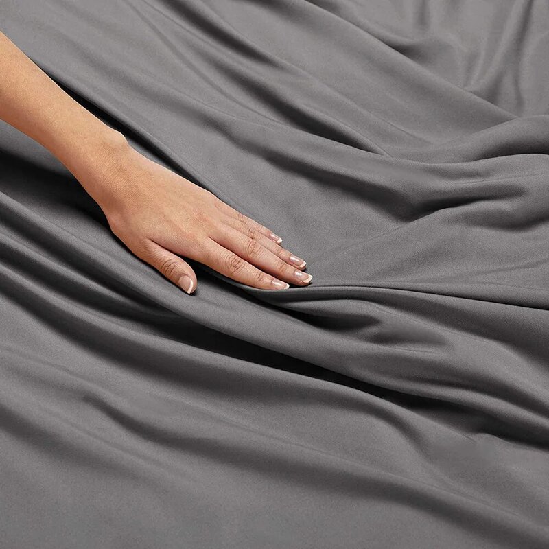 Almofadas de cama de poliéster algodão grosso, fronha ultra macia, padrão, rainha, rei, sólido, cor pura, envelope