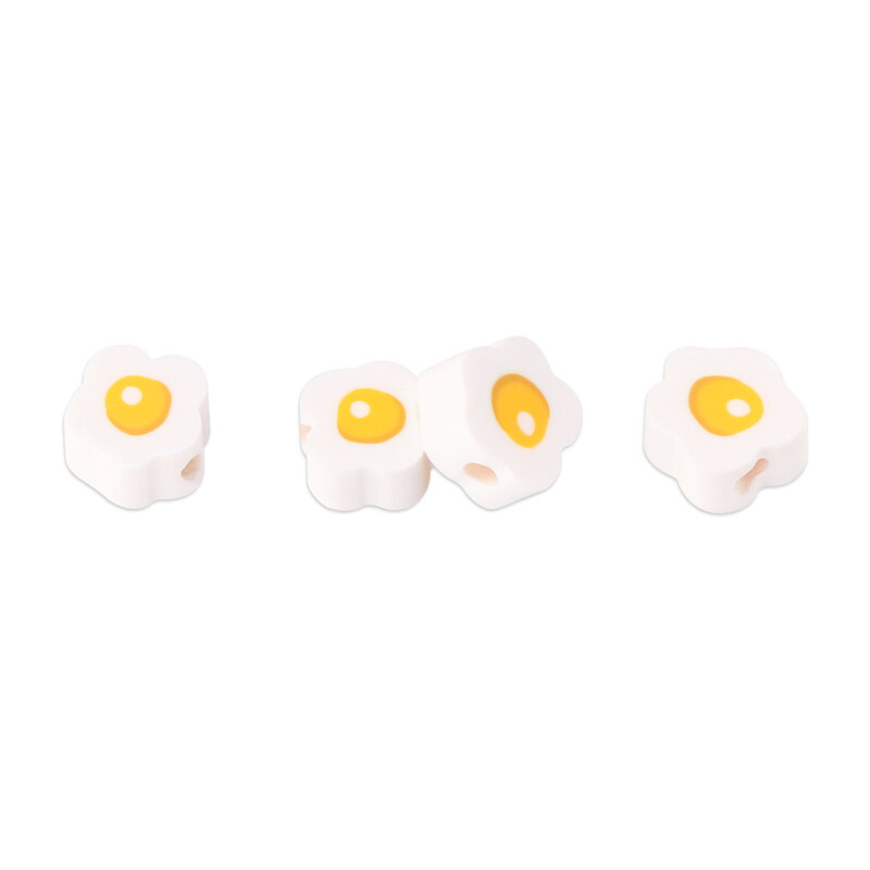 100 szt. Śliczne jajka w koszulce glina polimerowa luźne koraliki ręcznie robione do samodzielnego wykonania bransoletka przyjaźni naszyjnik z gliny biżuteria DIY Material Kit