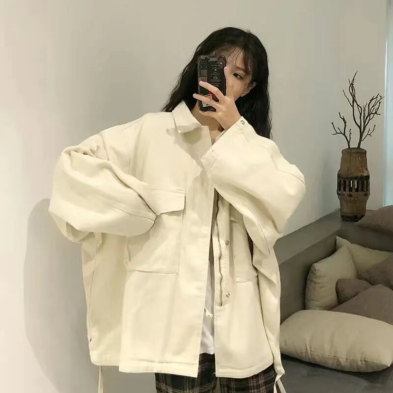 Корейская женская универсальная рабочая одежда, верхняя одежда, Весенняя женская модная куртка с длинным рукавом 2024, женские свободные топы для отдыха, пальто