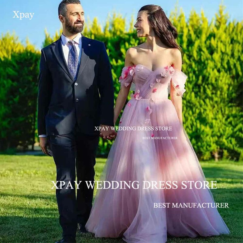 XPAY-Princesa Querida A Linha Vestidos De Casamento, Renda 3D, Apliques, Elegante, Sem Costas, Vestidos De Festa De Casamento, Personalizado