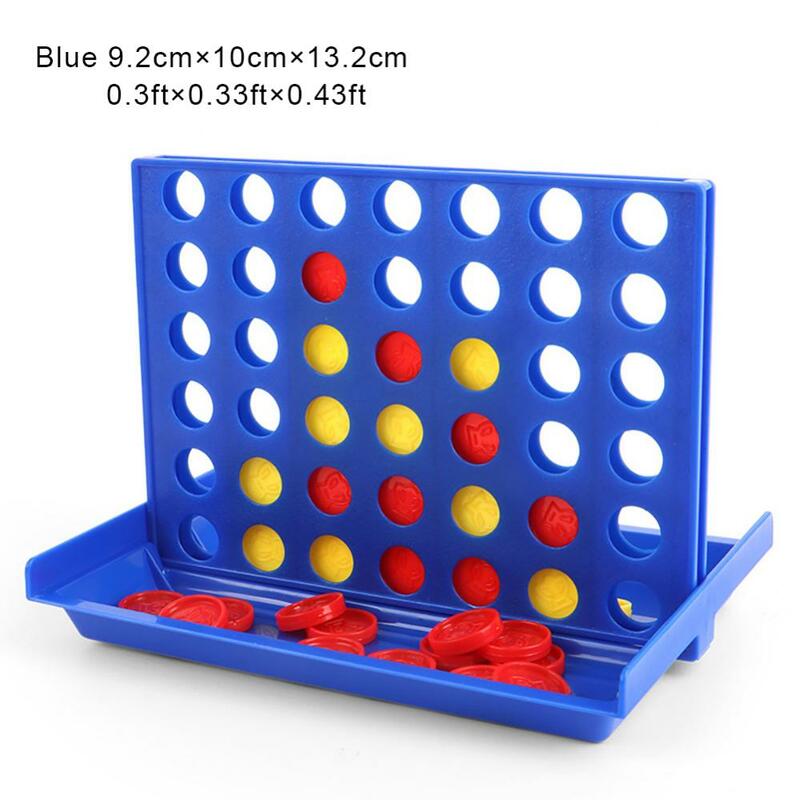 Mainan edukasi anak 4 In A Line Board, mainan Puzzle klasik papan permainan menyenangkan bepergian keluarga
