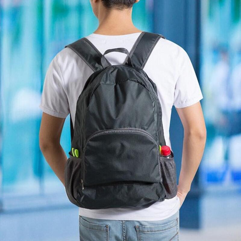 Estudantes mochila grande capacidade portátil dobrável das mulheres dos homens unisex casual ao ar livre mochila de viagem mochila daypack