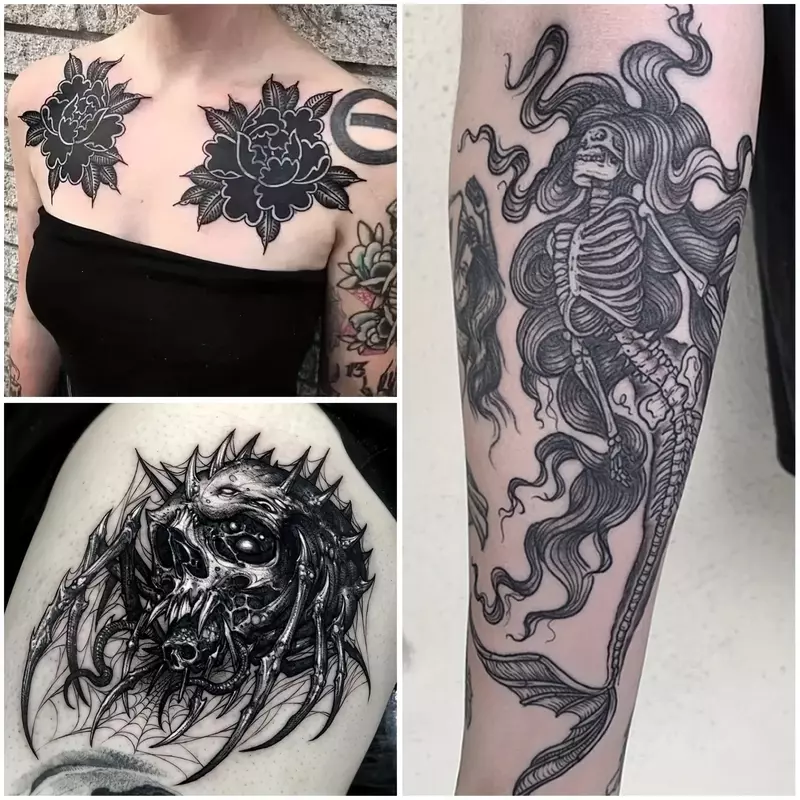 Encre de tatouage triple pigment noir, 30ml, 60ml, 90ml, 120ml, matériel de dessin corporel Teng