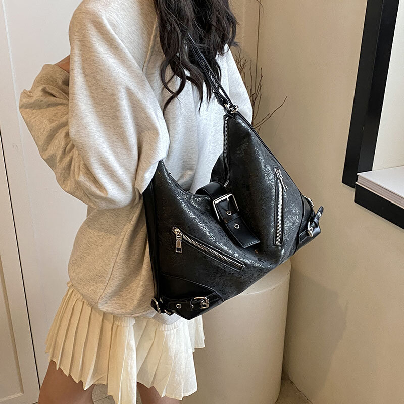 Bolsas femininas com design de cinto, bolsa tiracolo prateada pequena, bolsas e bolsas femininas, tendência feminina, moda coreana, Y2k, 2024