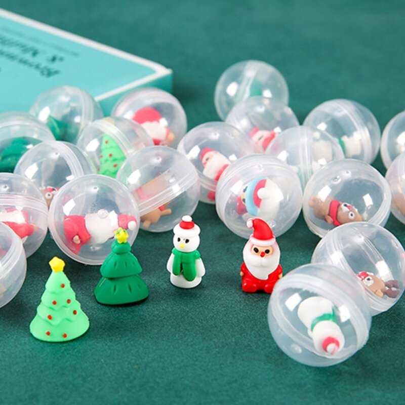 Festival Bag Fillers Novelty Christmas CapsulesToy Kids Santa Snowmans Toy H37A