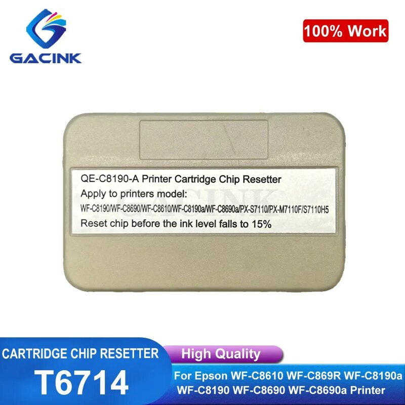 T6714 Ink Cartridge Chip Resetter C13T671400 For Epson WorkForce Pro WF-C8690 C8610 C8190 WF-C8190 WF-C8610 For EU/JAPEN Area