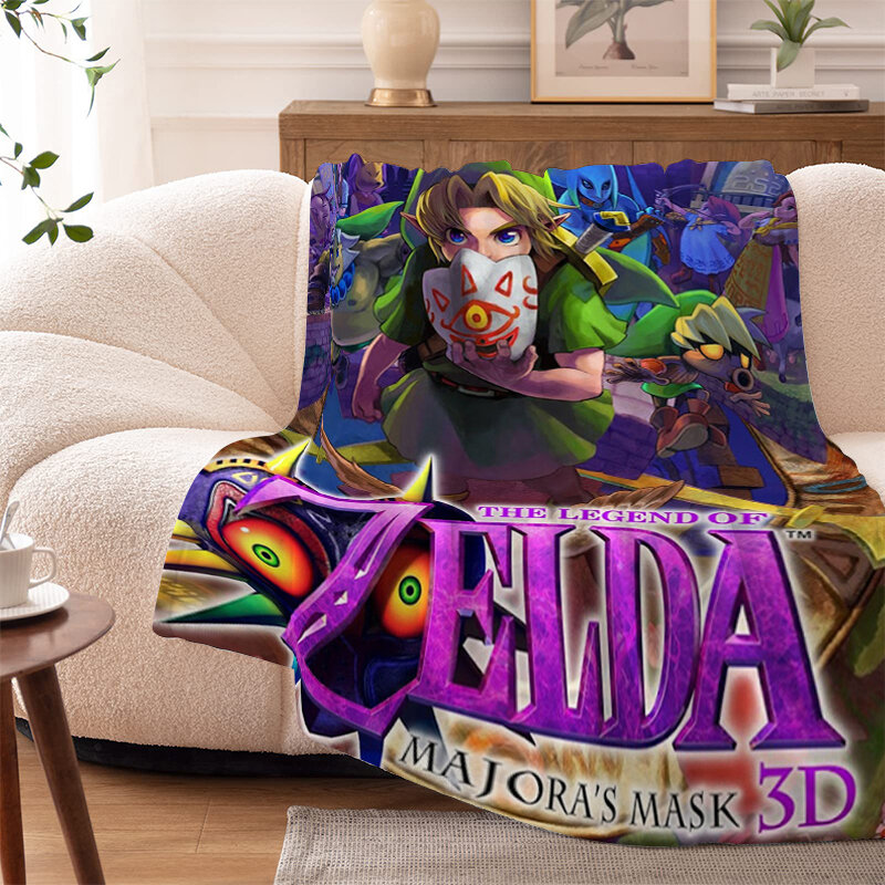 ผ้าห่มผ้าสักหลาดสำหรับผู้ใหญ่ผ้าไมโครไฟเบอร์ให้ความอบอุ่นสำหรับฤดูหนาว Zelda