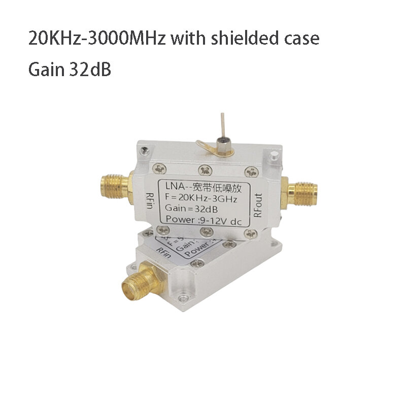 RF wideband amplifier module low noise amplifier LNA module 0.1-2000MHz gain 32dB