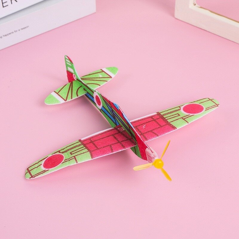 1pc Mini Flugzeug Spielzeug Kinder DIY Hand werfen fliegende segel flugzeug Flugzeug Schaum Flugzeug Modell Party Spiel Outdoor-Spielzeug für Kinder Baby Geschenk