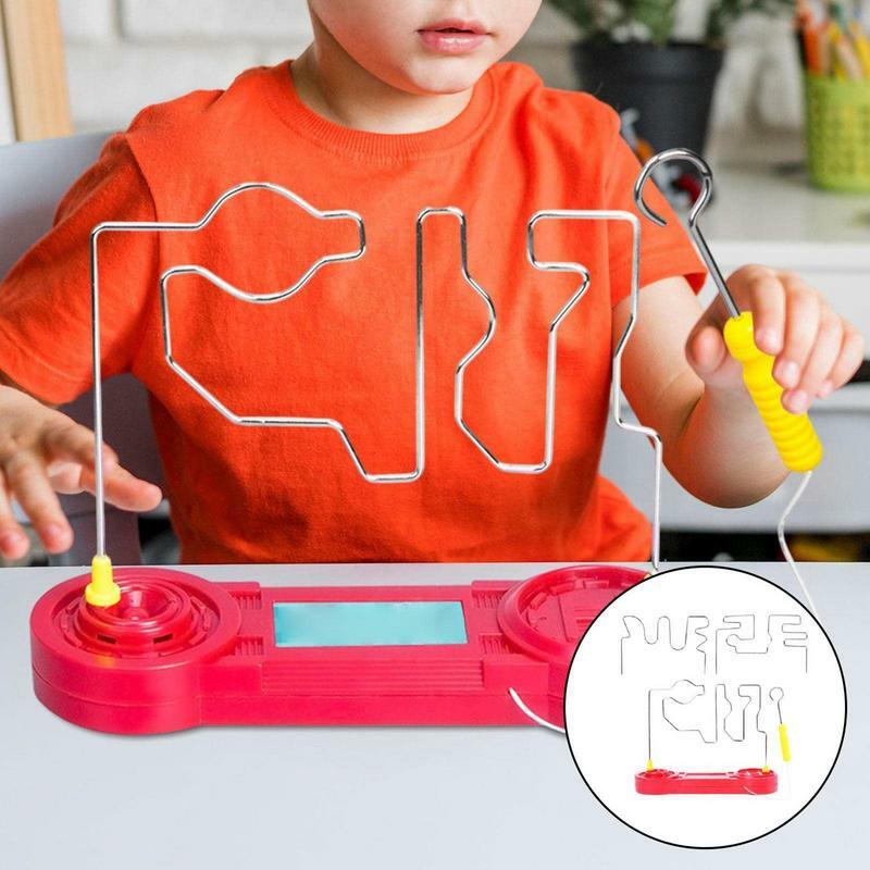 Electric Bump Maze Science Toy Wire Skill Game Montessori Educational Tabletop Puzzle Game Concentration Toy For Kids Adults