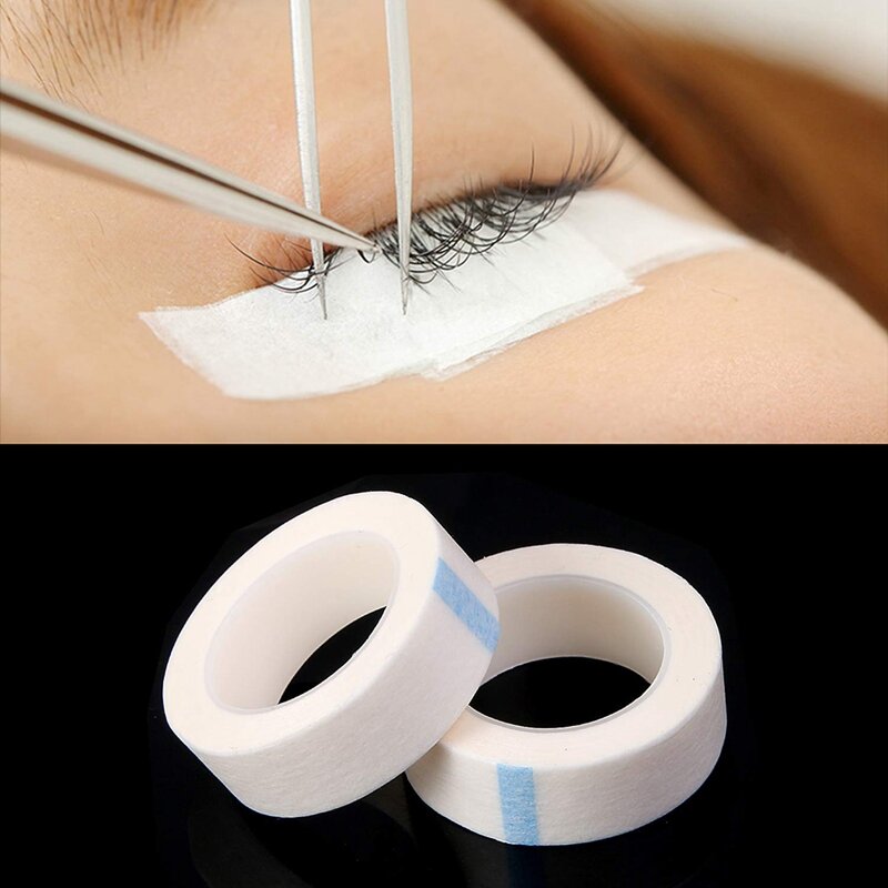 เทปเทปกาวติดขนตา24ม้วนผ้าใยสังเคราะห์ไม่ทอสำหรับตัวต่อขนตา