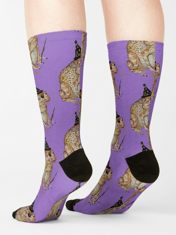 Calcetines cálidos de invierno para niñas y hombres, regalo divertido, Toad Wizard