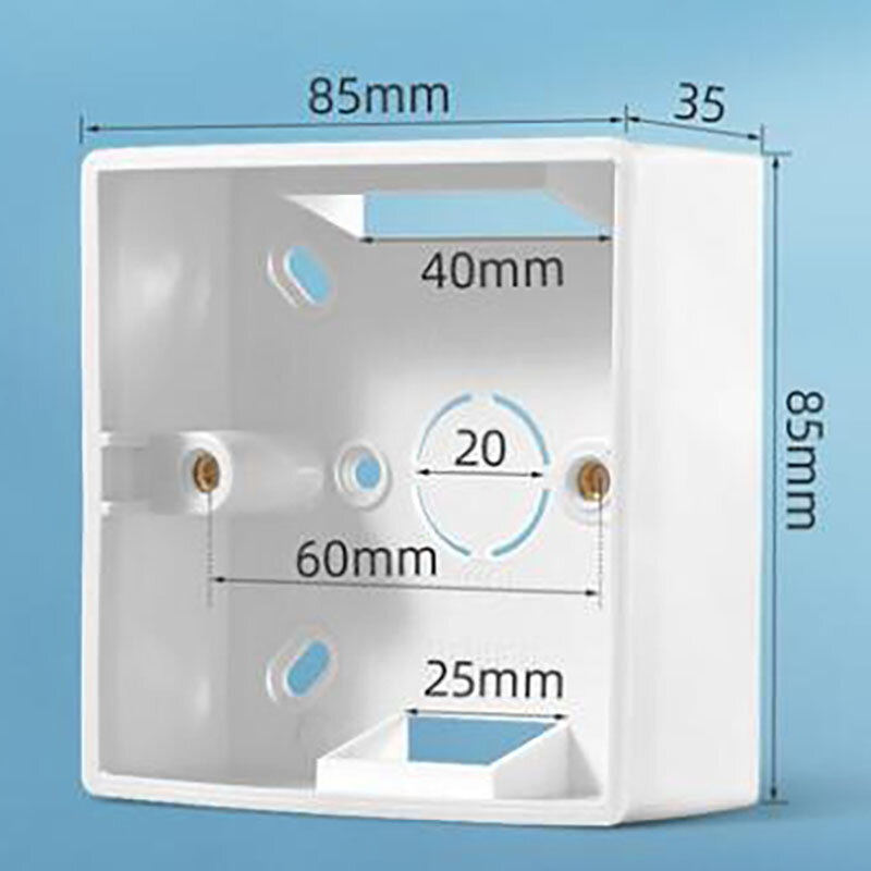 Wall Switch Box for External Installation Use with 86mm*86mm Standard Curtain Switch Sockets Transformer