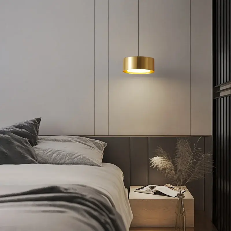 북유럽 크리에이티브 침실 침대 옆 작은 샹들리에, 현대적인 개성 조명, 럭셔리 레스토랑 바, 라운드 아트 LED 조명 고정장치