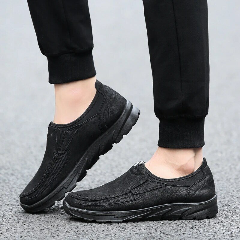 Men Casual Sneakers Breathable Loafers Sneakers  New Fashion Comfortable Flat Handmade Retro Leisure Loafers Shoes Men Shoes