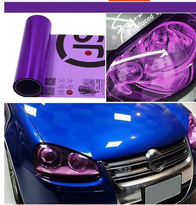 Película de PVC para Faro de coche, pegatina de lámpara antiniebla, moldura de papel autoadhesivo, accesorios para coche
