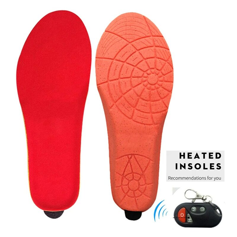 Plantillas de zapatos con calefacción USB, calentador de pies eléctrico recargable, almohadillas de zapatos con Control remoto, 6-10 horas, 3 velocidades, invierno, 2000mAh