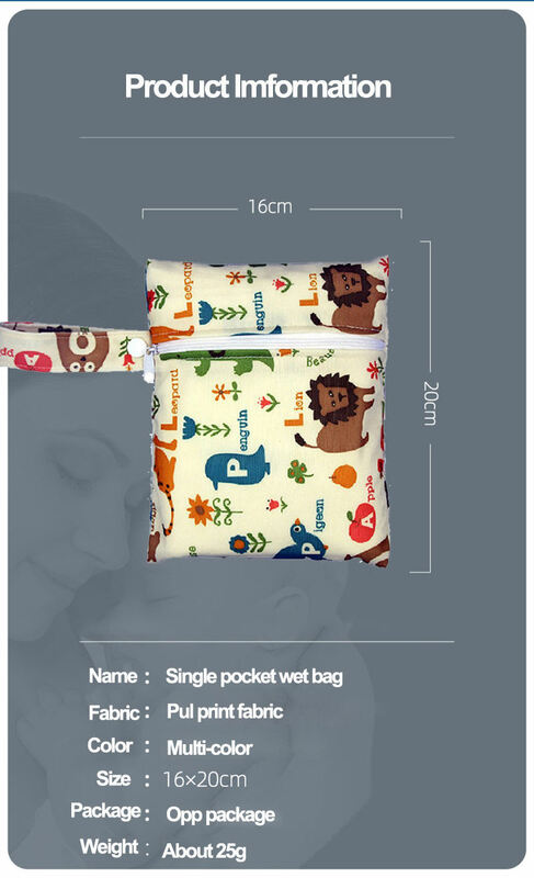 BIAI 16*20cm borsa per pannolini impermeabile borsa multifunzionale borsa per pannolini lavabile per assorbenti igienici borsa per pannolini con stampa riutilizzabile 2024