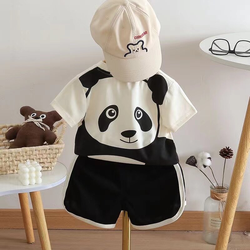 Children's Summer Short Sleeved Set Boys New Casual Baby Summer Shorts Two-piece Set Thin Clothes Children's Fashion Trend