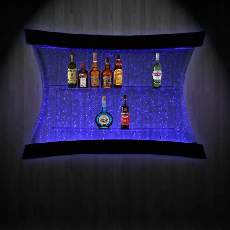 Dekorasi dinding bar anggur tempel dinding gelembung LED perubahan 16 warna