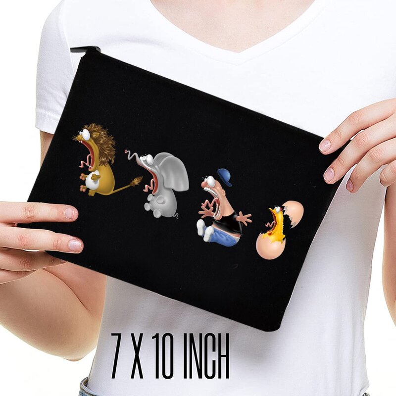 Cosmetic Bags Women Makeup Bag Beach Holiday Travel Cartoon Pattern Zipper Pouch Travel Toiletry Organizer Party Make Up Bag