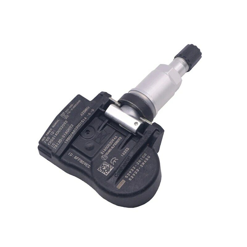 Sensor de pressão dos pneus para Hyundai, TPMS 52933-3N100, 433MHz, sotaque, Equus I30, ix20, Kia Rio, Ceed, 52933-2J100, 52933-B1100, 433MHz