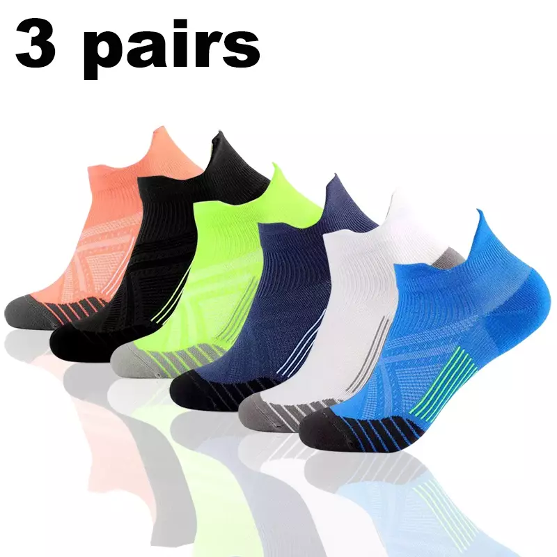 1/3/5 Pairs Men Women Socks Sports Compression Running Protector Ankle Protection High Elastic Pressure Boat Ankle Socks Short