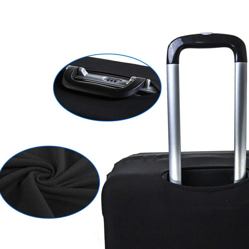 Funda protectora de equipaje de viaje más gruesa, cubierta de maleta portátil impresa, fundas antipolvo elásticas para accesorios de viaje de 18-28 pulgadas
