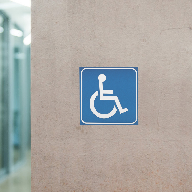 Behinderte wasserdichte Rollstuhl Zeichen Handicap wasserdichte Rollstuhl Aufkleber Symbol Behinderung Park toilette