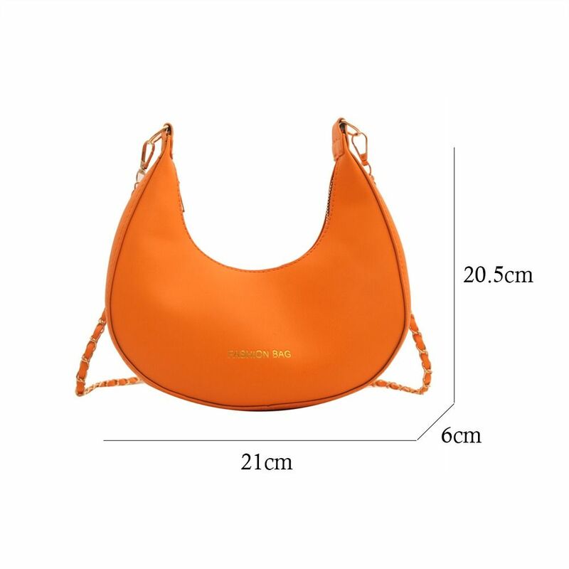 PU Leather Shoulder Bag Fashion Large Capacity Solid Color Commuting Bag Portable Messenger Bag Women Female