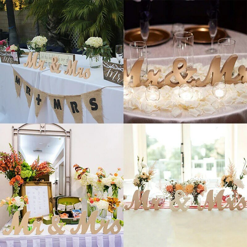 Свадебные украшения, деревянные настольные украшения Mr & Mrs, деревянные буквы, знак для свадьбы, вечерние украшения для домашнего стола от 30 до 10 см