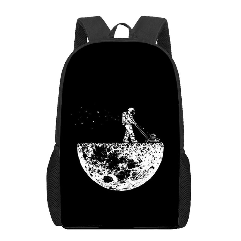 Czarny butik z nadrukiem 3D torba na książki mężczyzn 16 Cal plecak dla nastoletnich chłopców przedszkole plecak o dużej pojemności dla dzieci