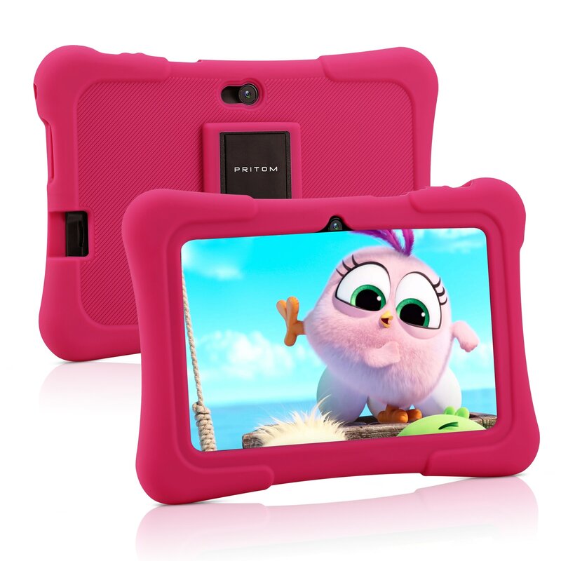 PRITOM 7 Inch Kids Tablet Quad Core Android 10 32GB WiFi Bluetooth Educatieve Software geïnstalleerd