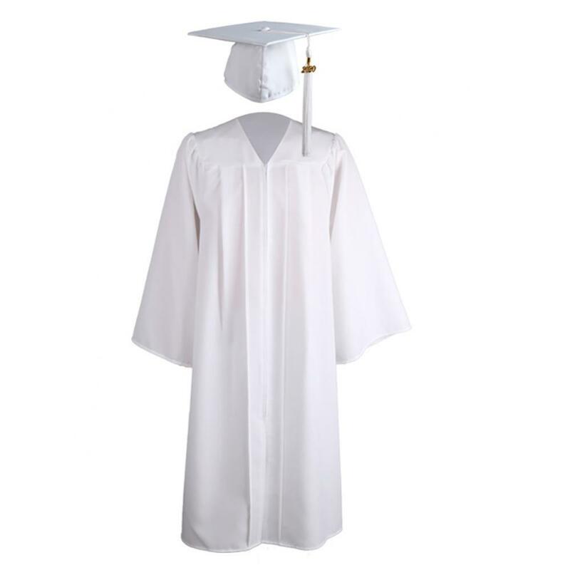 Toga studencka czapka z zaprawą akademicka suknia uniwersytecka 2021 zapięcie na zamek czapki z zaprawą i frędzle dla dorosłych