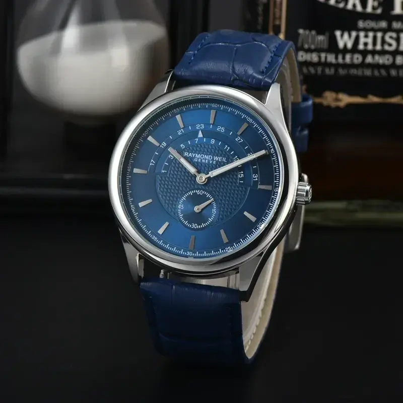 Raymond Weil jam tangan atas mewah pria gaya waktu atas olahraga tanggal jam tangan bisnis Chronograph kuarsa AAA jam laki-laki