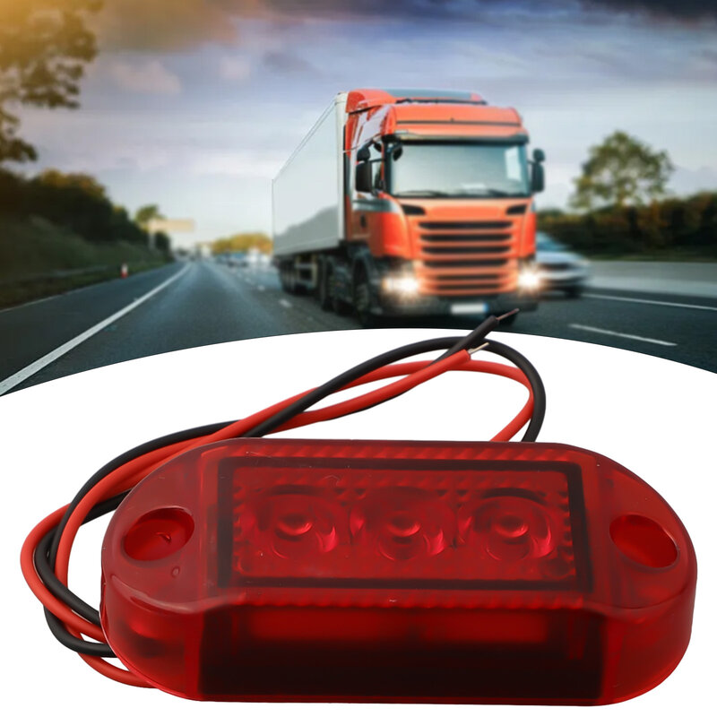 Lampu LED mobil Universal, lampu penanda samping truk Trailer Lori merah putih 12V 24V LED
