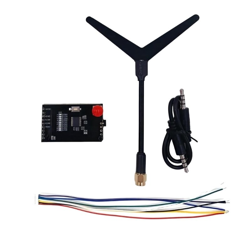 Transmisor y receptor VTX con Cable para Drones de carreras, Dropship, 1,2/1,3 GHz, 0,1 mW/25mW/200mW/800mW, 9CH, VRX, 1,6 W, 1 Juego