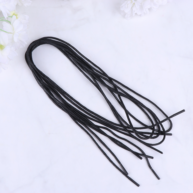 12 Pairs Thin Shoe Laces Round Waxed Shoelace Shoelaces Casual Shoes Accessories