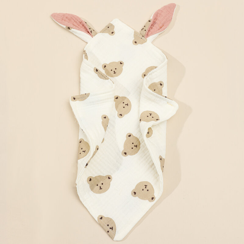 Baby Kaninchen Baumwolle Musselin Tröster Schlaf puppen Decke weich beruhigen beruhigend Handtuch für Baby Lätzchen Spuckt ücher Kleinkind