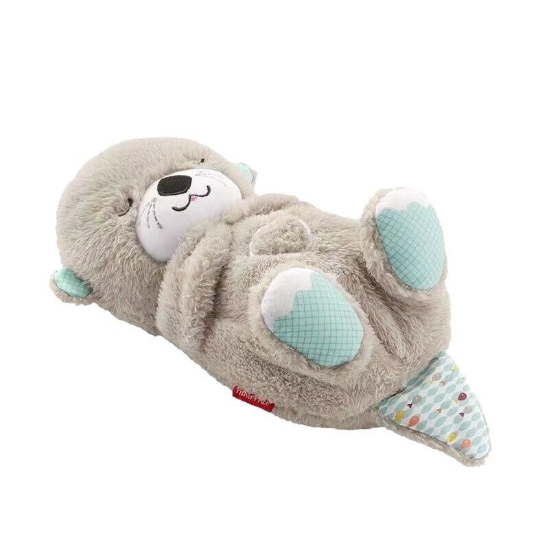Baby Breathe Bear Baby Music Box Soothing Otter Elephant Plush Doll Soothing Music Sleep Sound Light Cute Early Education Doll