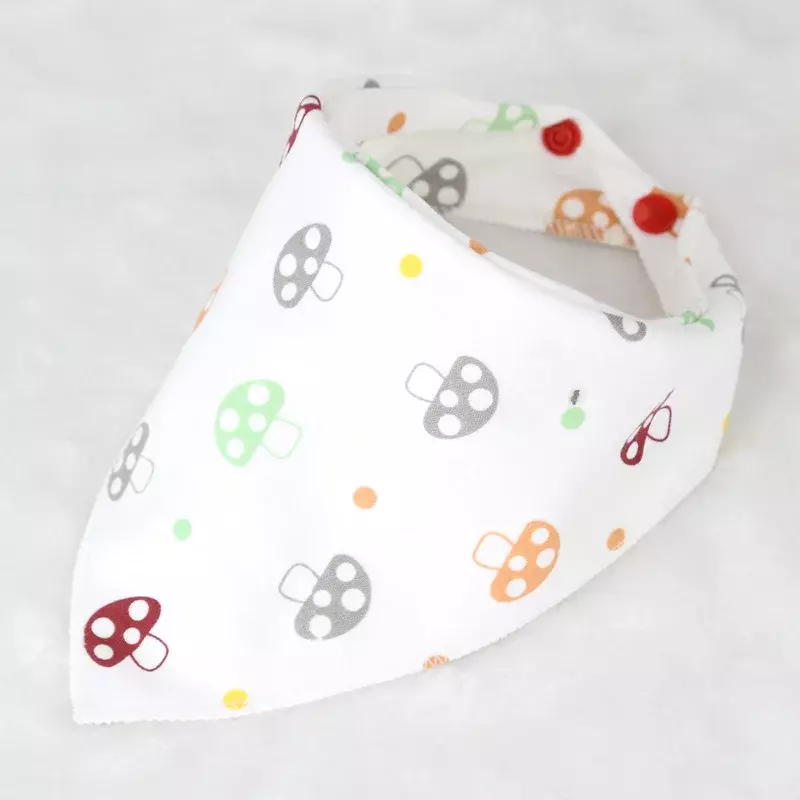 Baberos triangulares de algodón de doble capa para bebé, bandana con estampado Animal de personaje de dibujos animados, alta calidad
