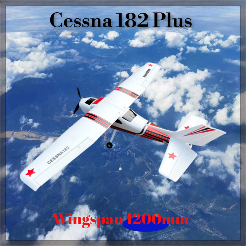 Cessna-Brinquedo De Avião De Controle Remoto, 182Plus, Treinador De Asa Fixa, Treinador De Caça, Modelo Elétrico, Presente De Avião, Novo, 1,2 m