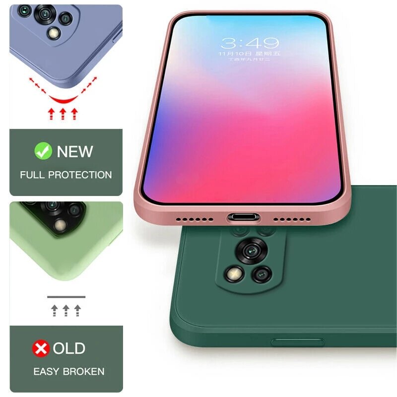 Capa de telefone de silicone líquido original, capa para Xiaomi Redmi Note 10, 10C, 11, 10S, 11S, 9, Mi 11i, 12, 10T, 11T, Poco F3, pro Lite X3, NE 5G