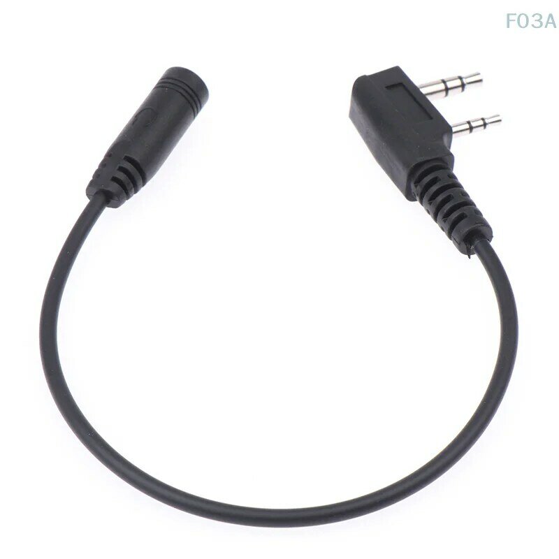 2 pinos k1 para 3.5mm fêmea adaptador de áudio, fone de ouvido cabo para tyt, uv5r, 888s, walkie talkie, adaptador de fone de ouvido