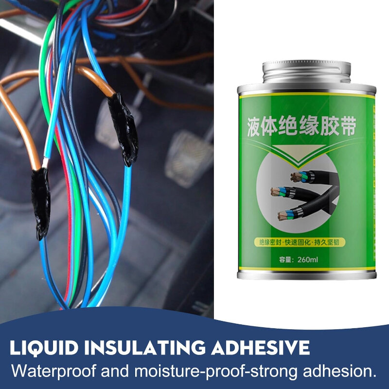 Liquid Electrical Tape 100/260ml Insulating Tape Repair Rubber Electrical Wire Cable Coat Fix Line Glue Liquid Insulation Paste