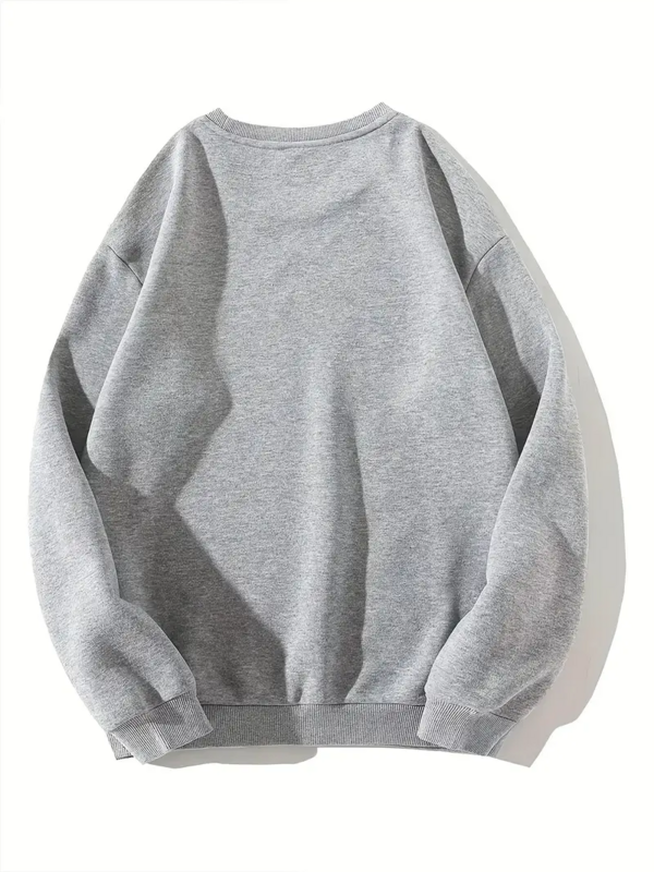 Casual Letter Print Long Sleeve Sweatshirts, Women's Comfortable Round Neck Pullover Sweatshirt Top